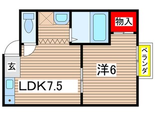 エメラルド立花Ⅰの物件間取画像